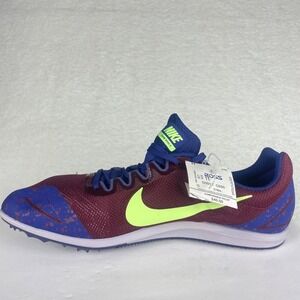 NWT Nike Sz 11 Zoom Rival Women Bordeaux / Lime Track Running Cleats Tool Spikes